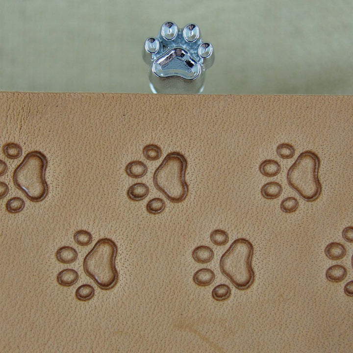 O030 Small Hollow Paw Print Leather Stamp | Pro Leather Carvers