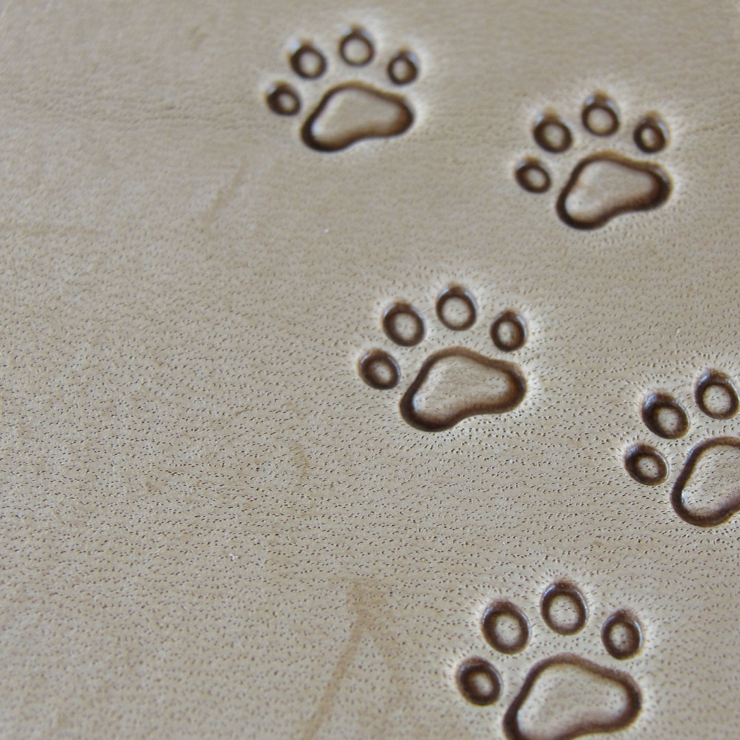 O030 Small Hollow Paw Print Leather Stamp | Pro Leather Carvers