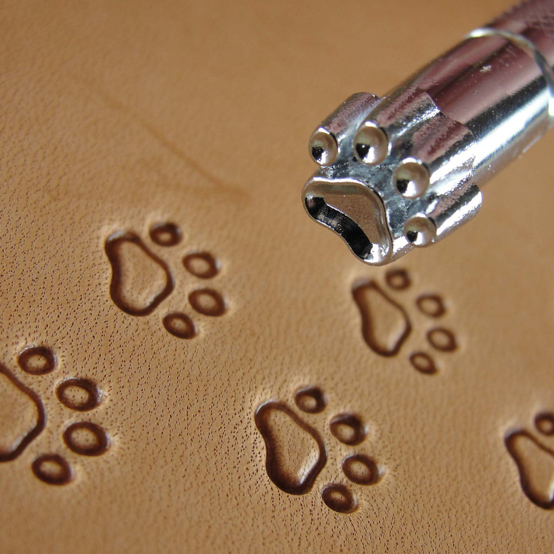 O030 Small Hollow Paw Print Leather Stamp | Pro Leather Carvers