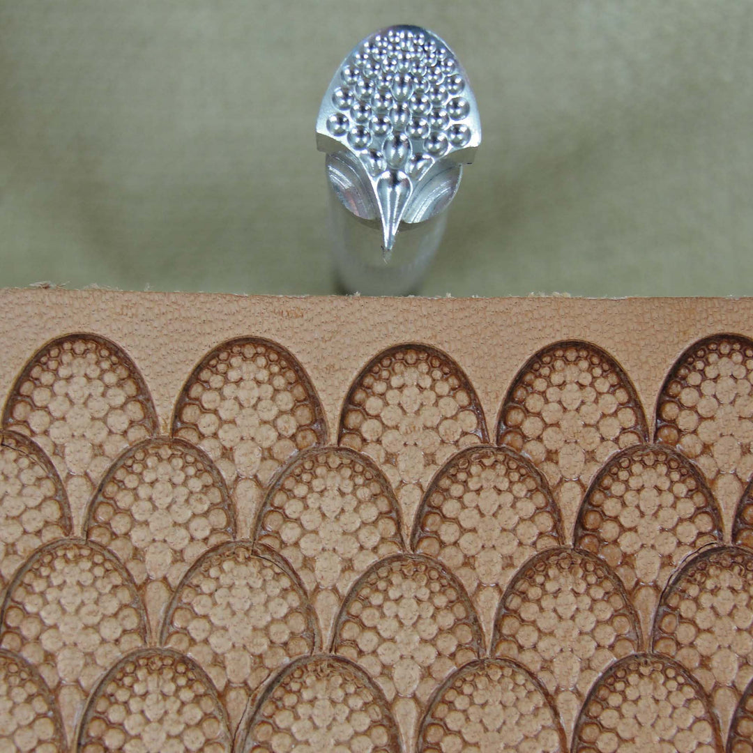 Dragon Scale Geometric Stamp - Stainless Steel | Pro Leather Carvers