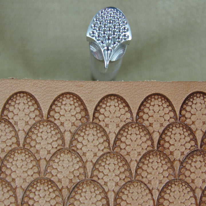 Dragon Scale Geometric Stamp - Stainless Steel | Pro Leather Carvers