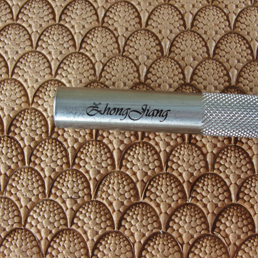 Dragon Scale Geometric Stamp - Stainless Steel | Pro Leather Carvers