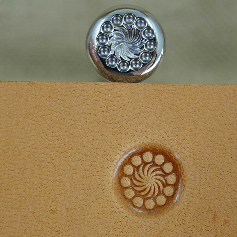 12-Seed Spin Flower Center Stamp - Stainless | Pro Leather Carvers