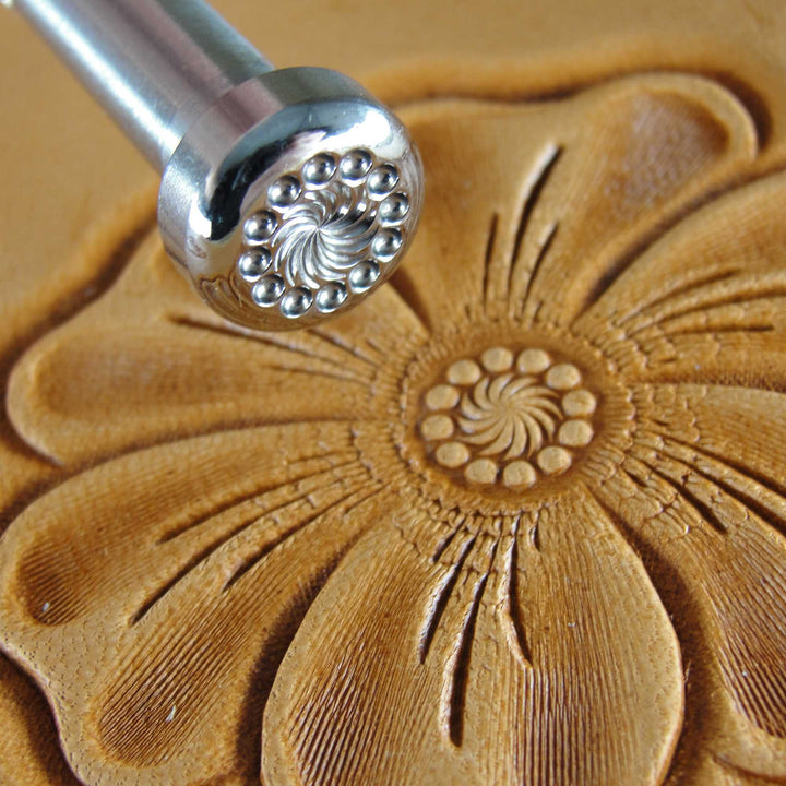 12-Seed Spin Flower Center Stamp - Stainless | Pro Leather Carvers