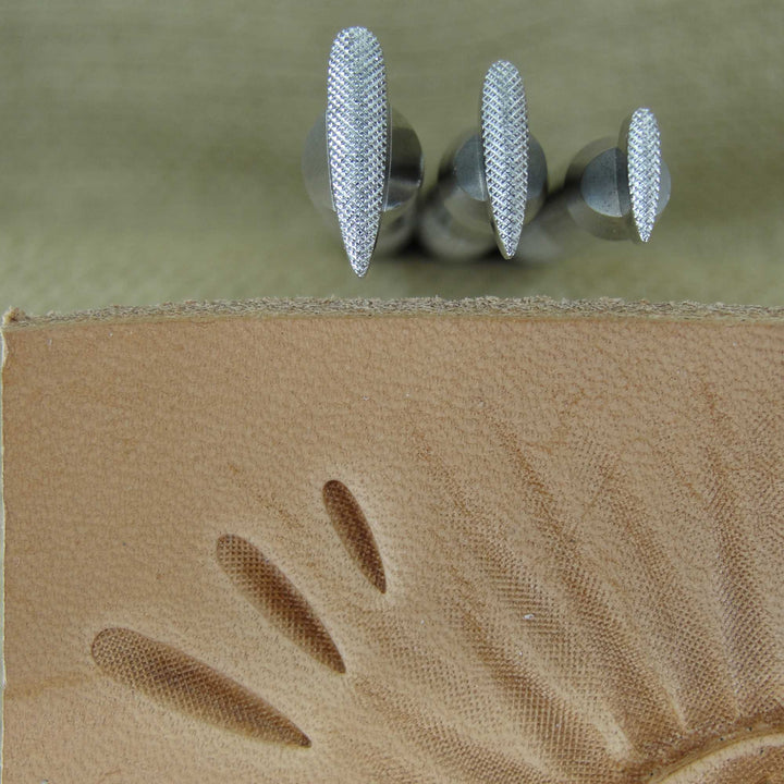 Small Checkered Thumb Print Set, Stainless Steel | Pro Leather Carvers