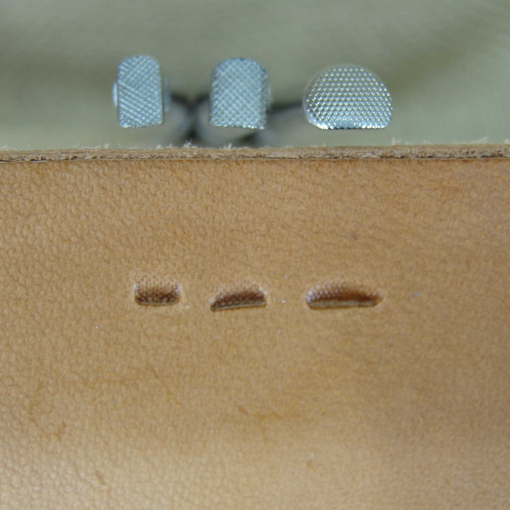 Checkered Steep Angle Bevelers - Stainless Steel | Pro Leather Carvers