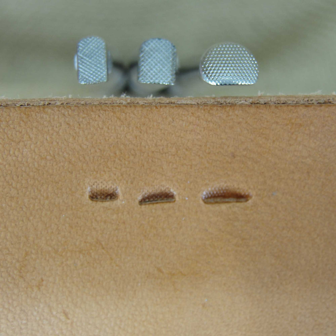 Checkered Steep Angle Bevelers - Stainless Steel | Pro Leather Carvers