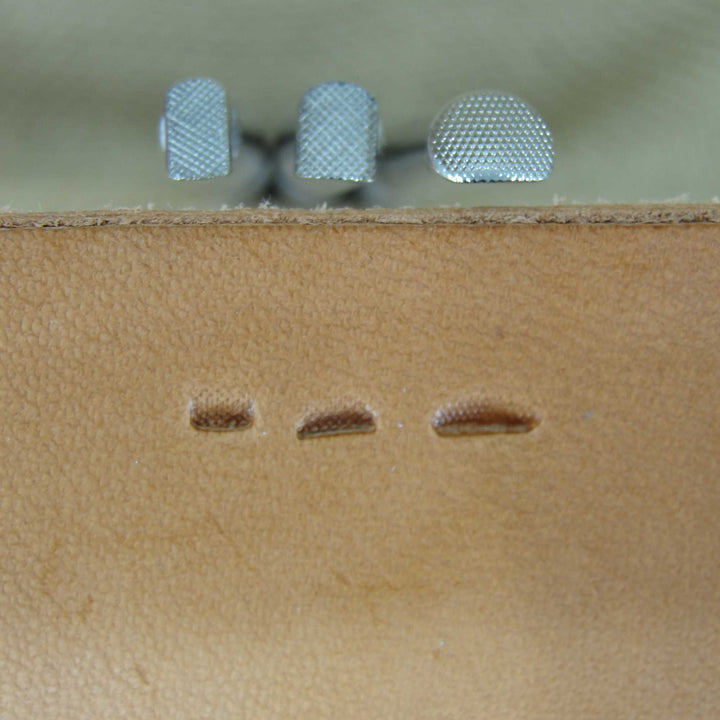 Checkered Steep Angle Bevelers - Stainless Steel | Pro Leather Carvers