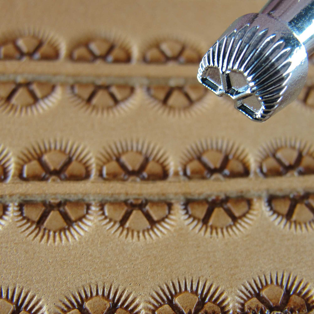 3-Petal Border Leather Stamp, D503, Stamping Tool