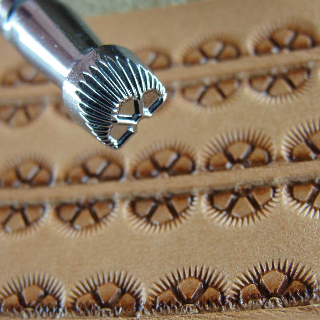 3-Petal Border Leather Stamp, D503, Stamping Tool