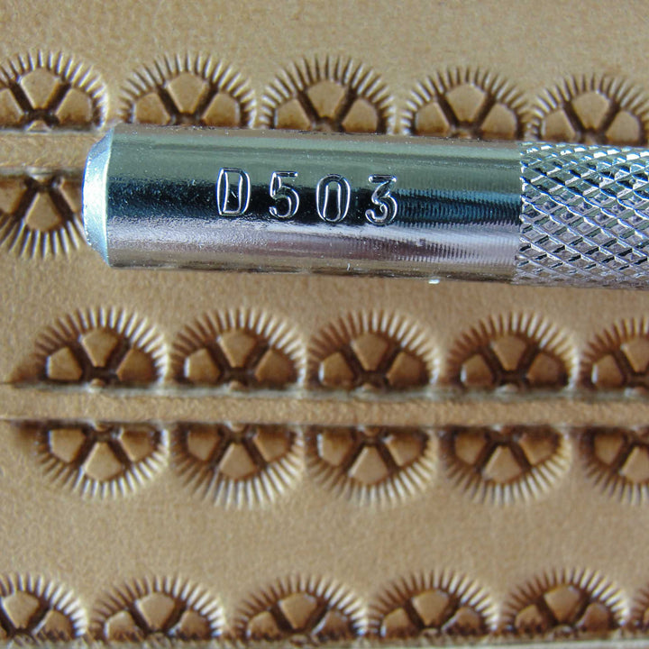 3-Petal Border Leather Stamp, D503, Stamping Tool