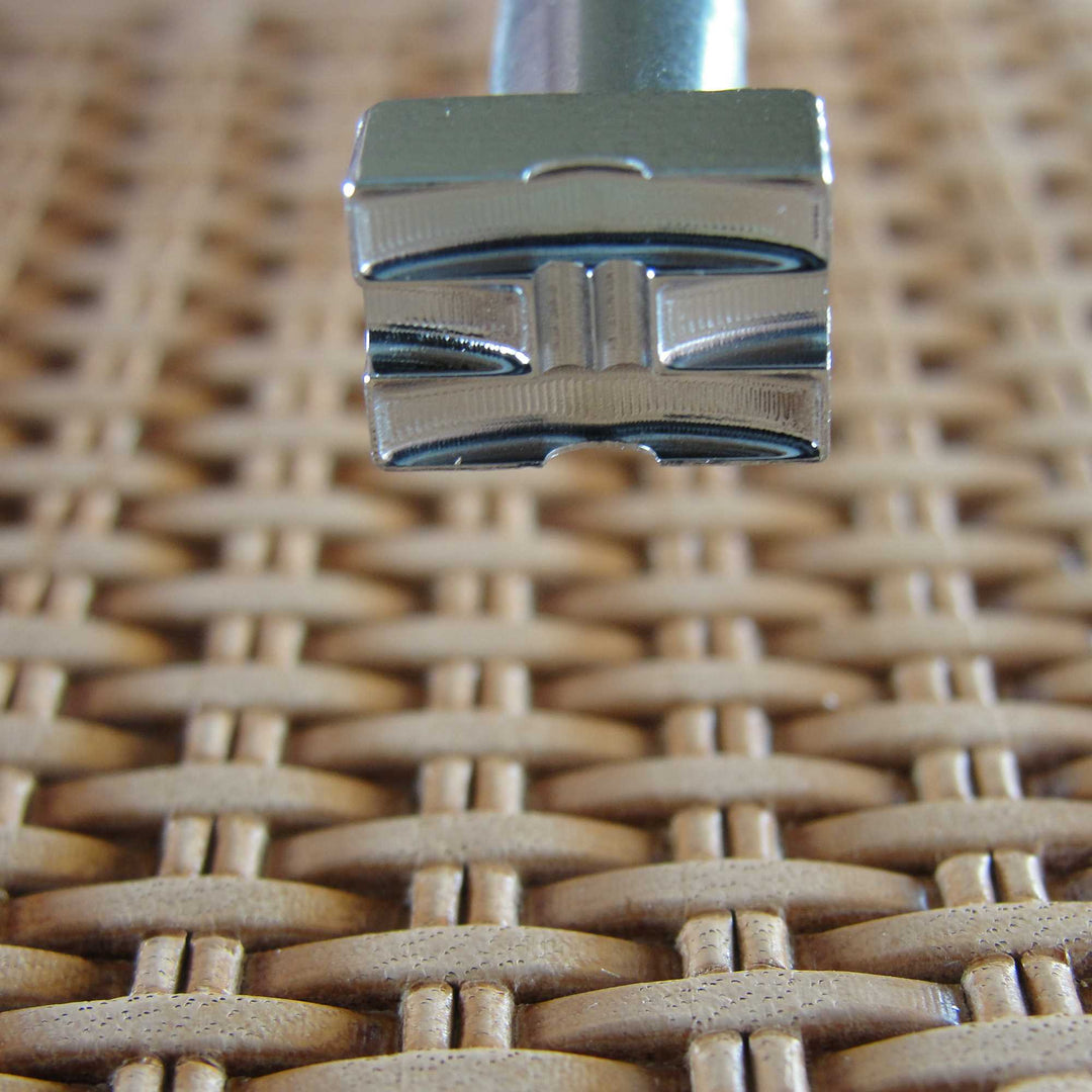 Double Bar Basket Weave Stamp, Leather Stamping Tool, Stainless Steel