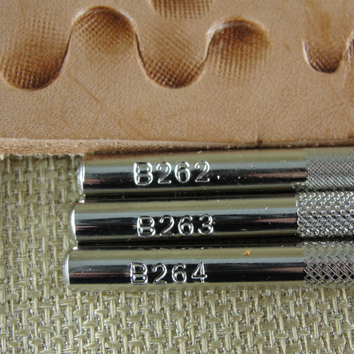 Checkered Round Beveler Leather Stamps, Set of 3 Stamping Tools