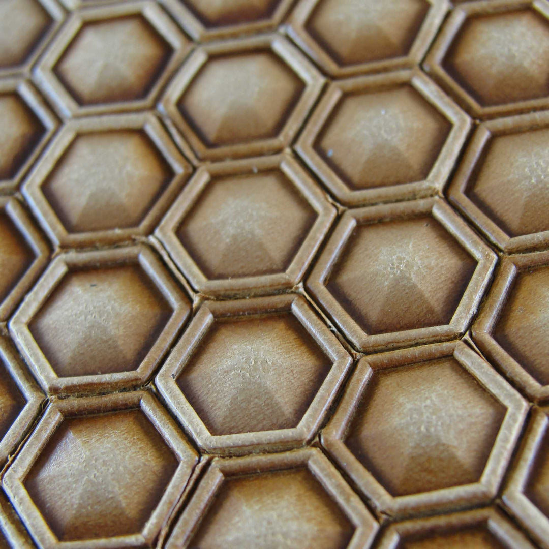 Hollow Hex Geometric Stamp, Leather Stamping Tool, Stainless Steel