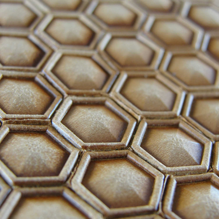 Hollow Hex Geometric Stamp, Leather Stamping Tool, Stainless Steel