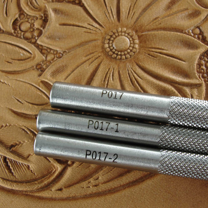 Small Horizontal Thumb Print Stamps, Set of 3 Leather Stamping Tools, Stainless Steel