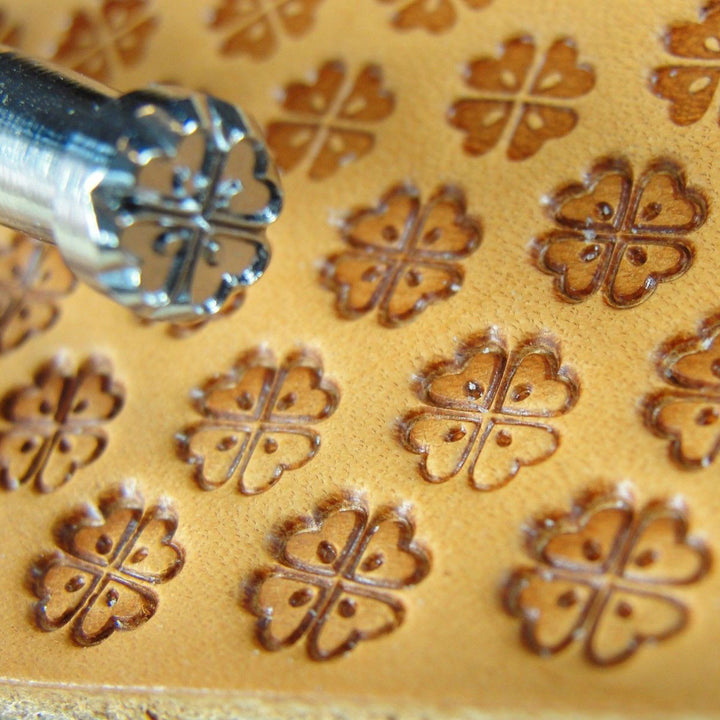 O8-2 Four Leaf Clover Leather Stamp - Japan | Pro Leather Carvers