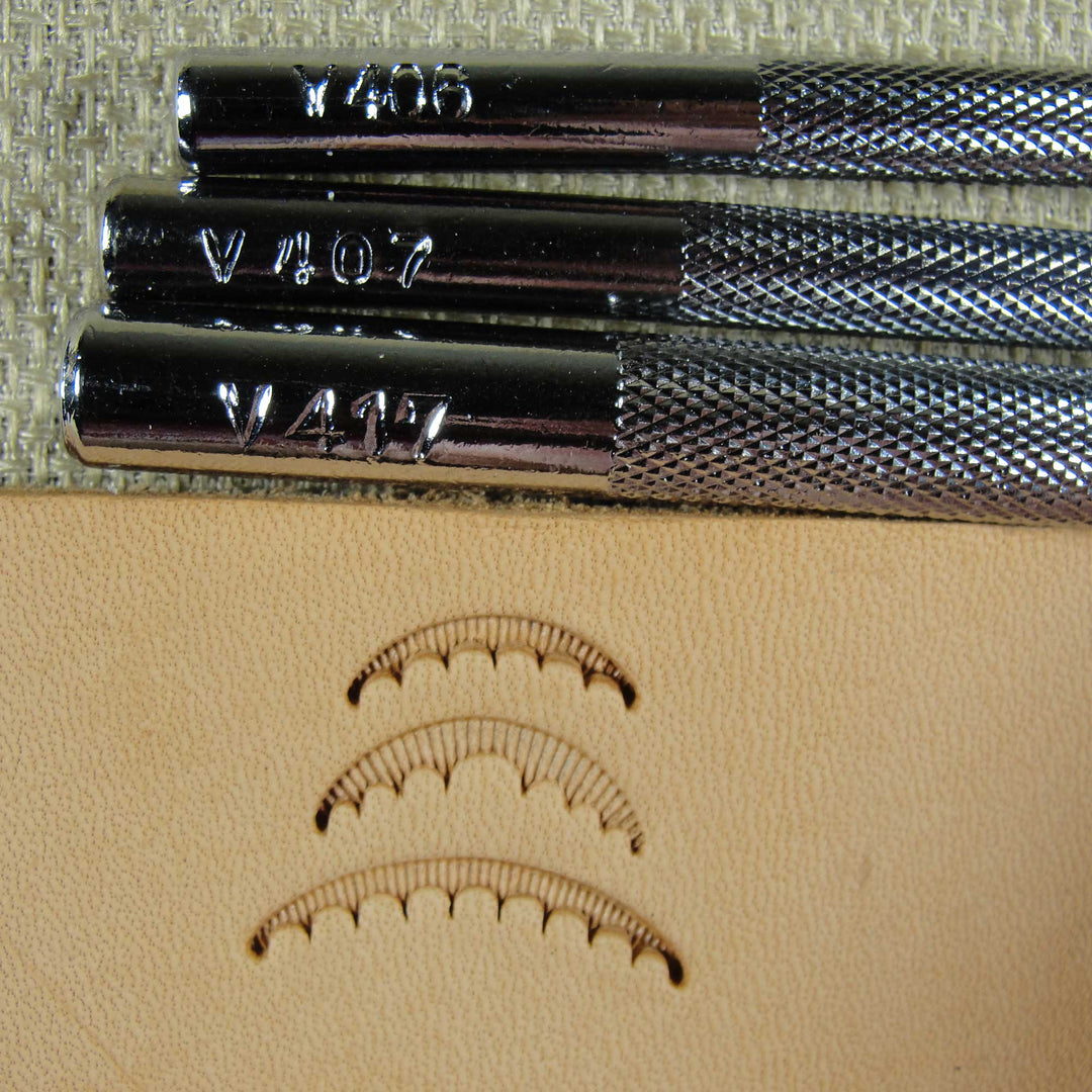 Scalloped Veiner Leather Stamping Tool Set | Pro Leather Carvers
