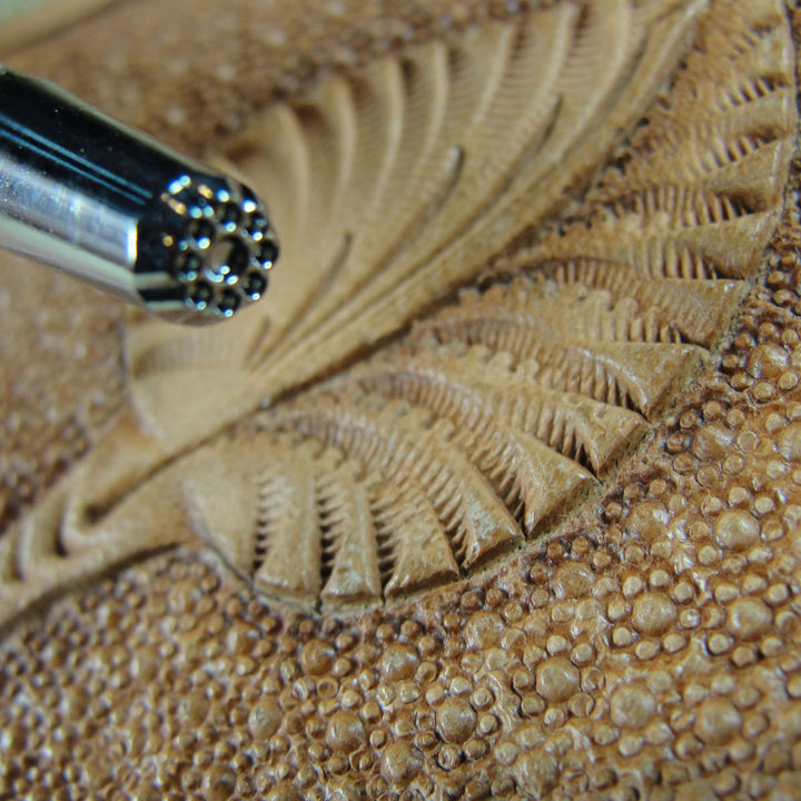 A102 Round Background Leather Stamping Tool | Pro Leather Carvers