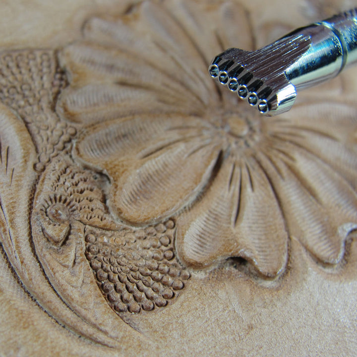A106 6-Seed Bar Grounder Background Leather Tool | Pro Leather Carvers