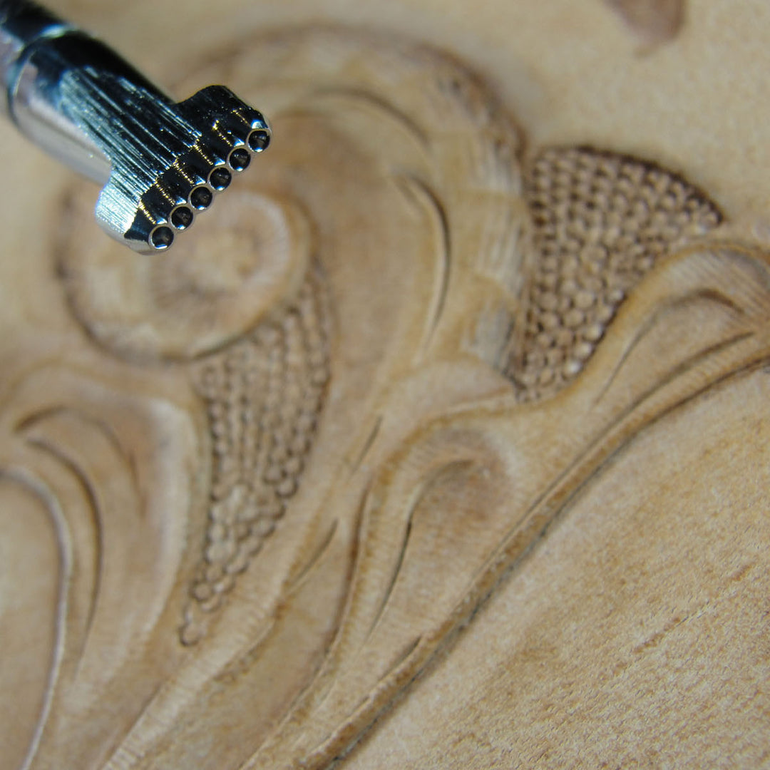 A106 6-Seed Bar Grounder Background Leather Tool | Pro Leather Carvers