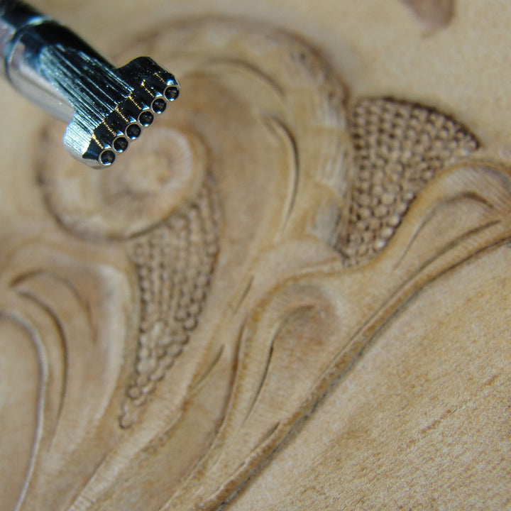A106 6-Seed Bar Grounder Background Leather Tool | Pro Leather Carvers
