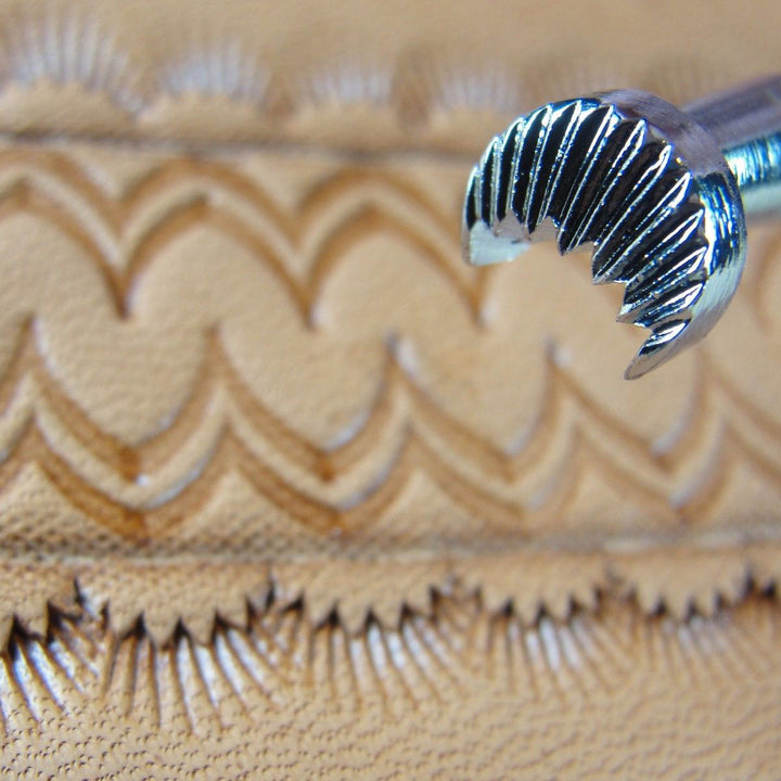 C432 Fluted Camouflage Border Leather Stamp | Pro Leather Carver