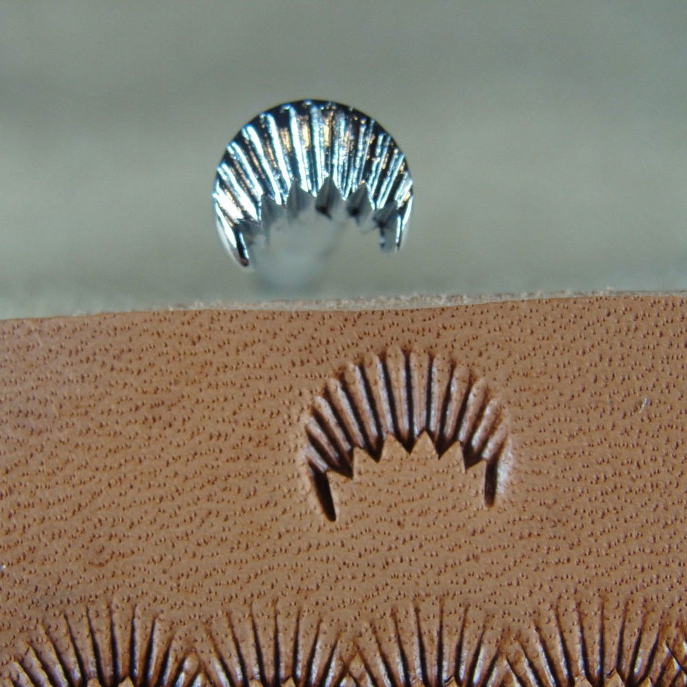 C432 Fluted Camouflage Border Leather Stamp | Pro Leather Carver