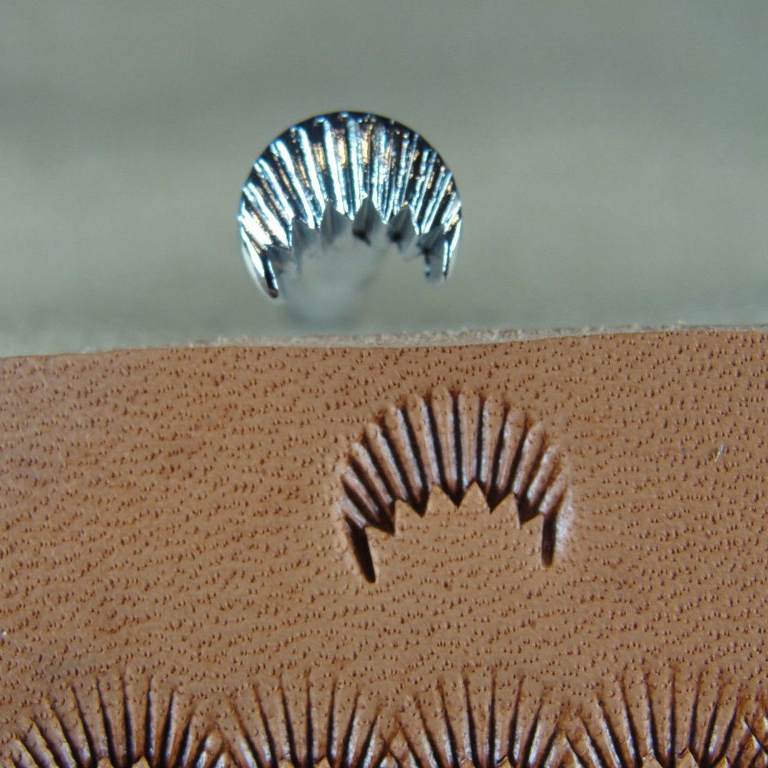 C432 Fluted Camouflage Border Leather Stamp | Pro Leather Carver