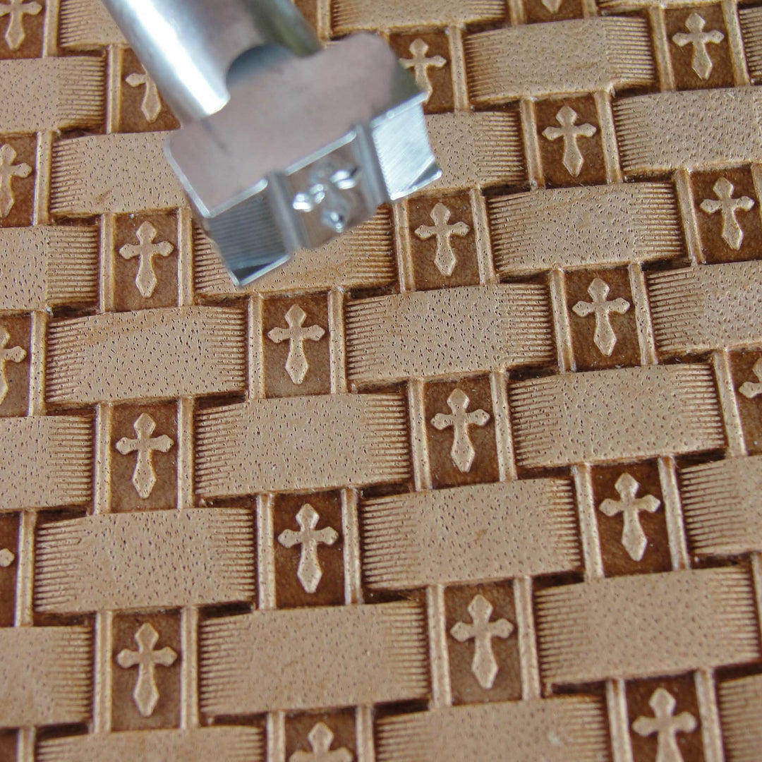 Cross Basket Weave Stamp - Stainless Steel | Pro Leather Carvers