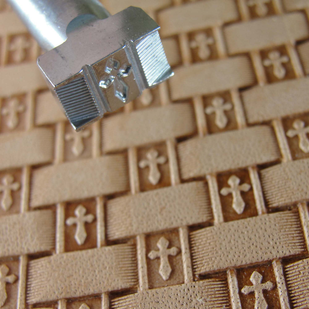 Cross Basket Weave Stamp - Stainless Steel | Pro Leather Carvers