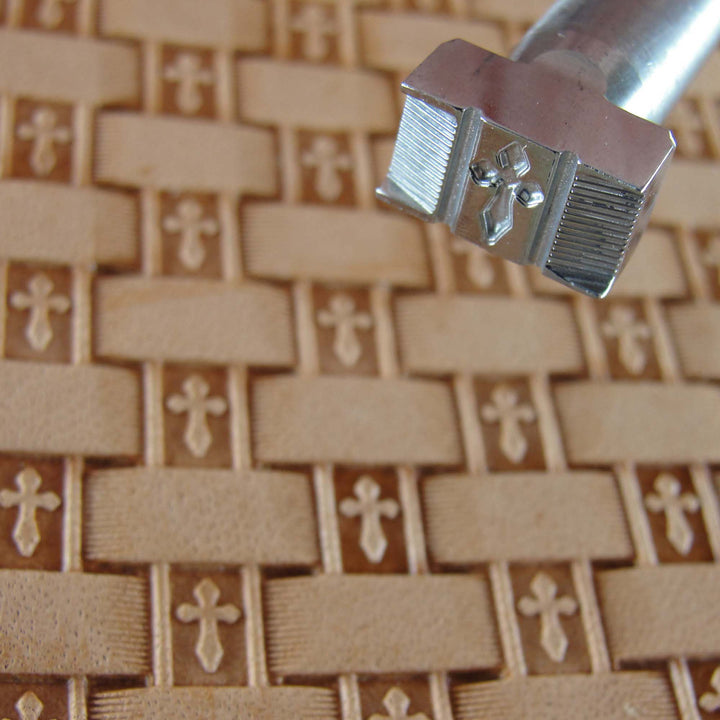 Cross Basket Weave Stamp - Stainless Steel | Pro Leather Carvers