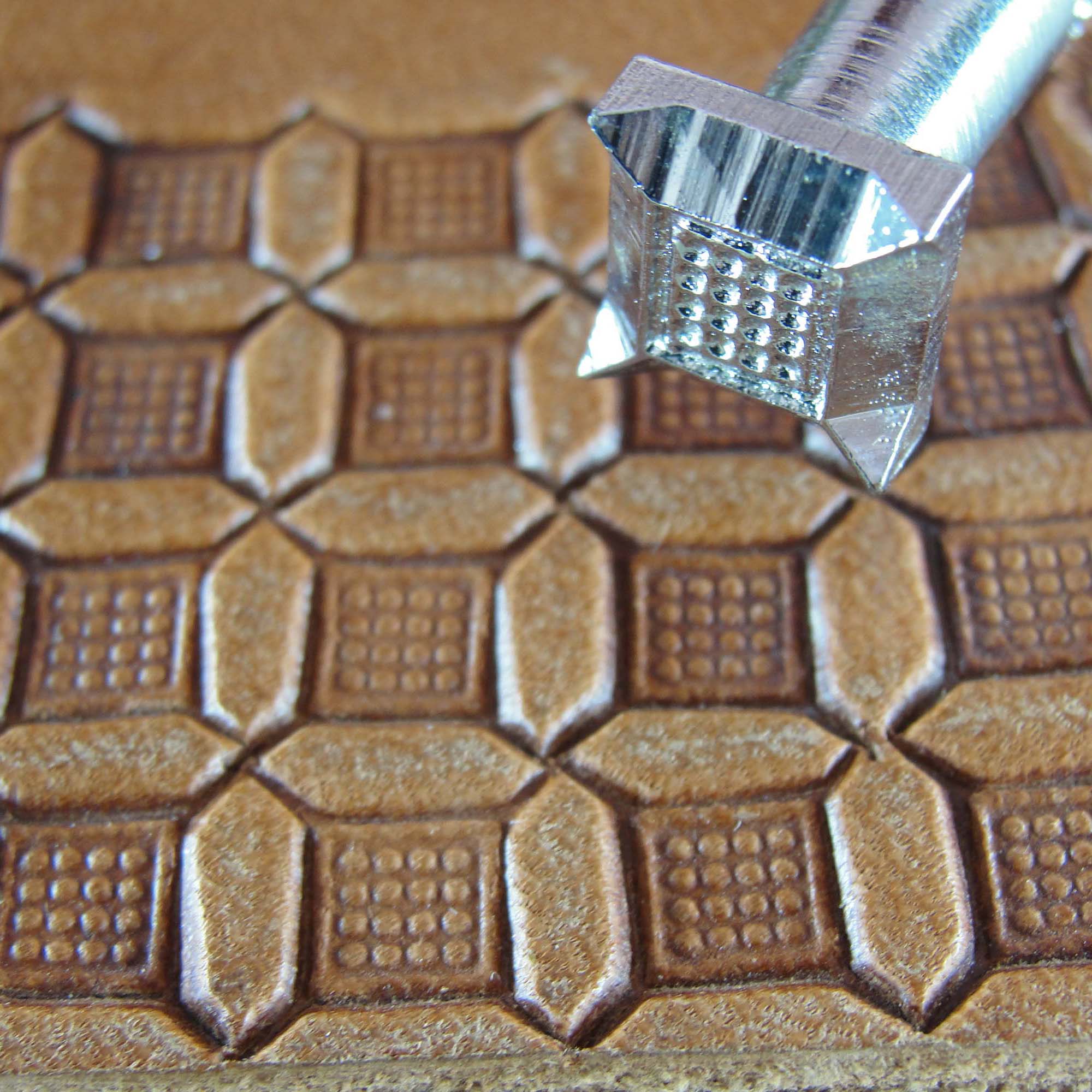 Vintage Craftool Co. #548 Waffle Geometric Stamp | Pro