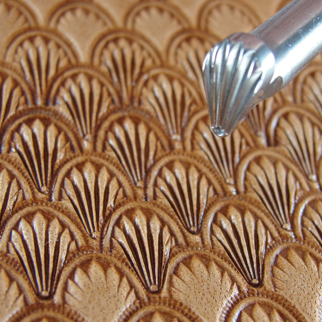Crescent Shell Filler Stamp - Stainless Steel | Pro Leather Carvers