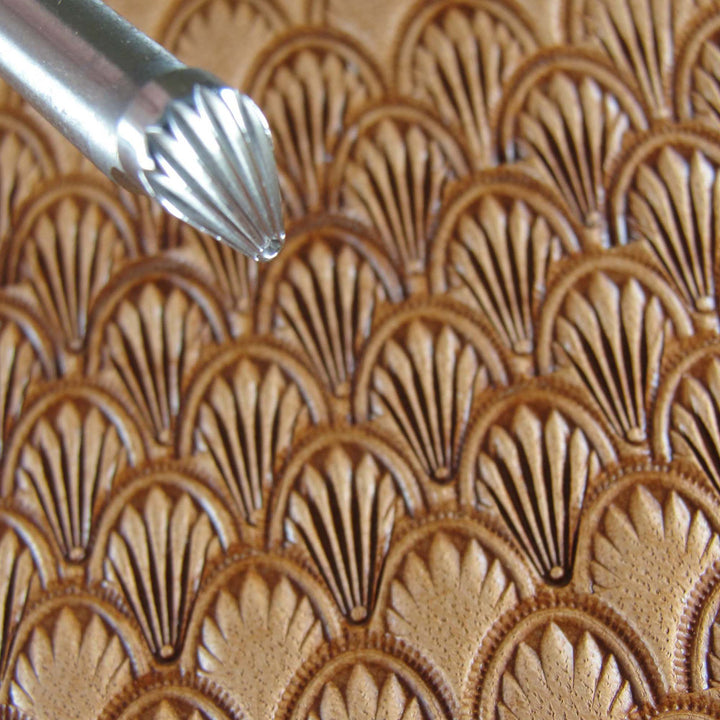 Crescent Shell Filler Stamp - Stainless Steel | Pro Leather Carvers