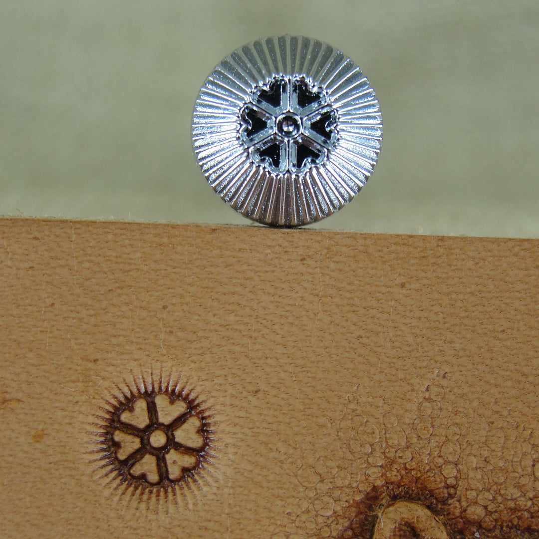 Heart Petal Flower Center Leather Stamping Tool | Pro Leather Carvers