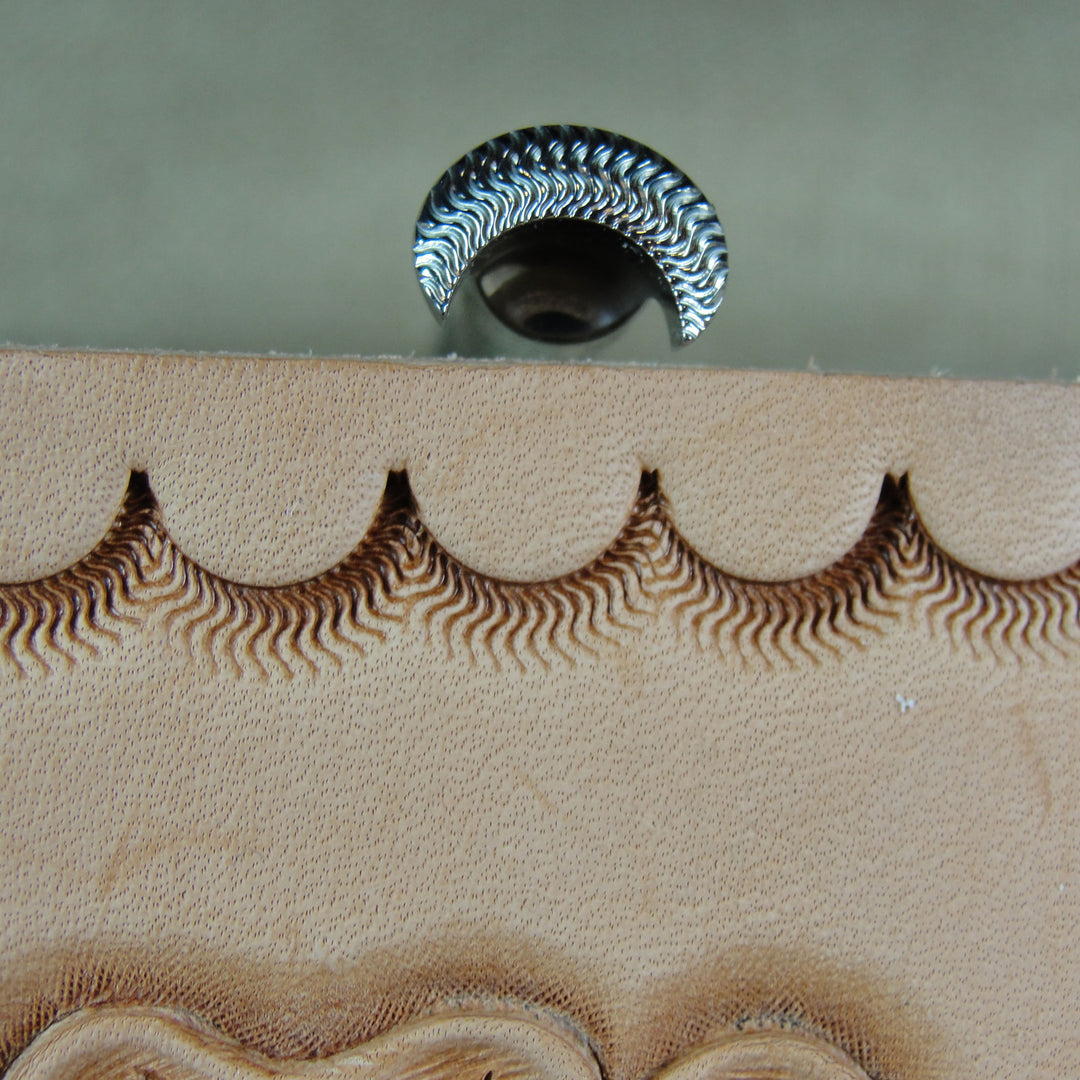 Wave Camouflage Leather Stamp - Barry King Tool | Pro Leather Carvers