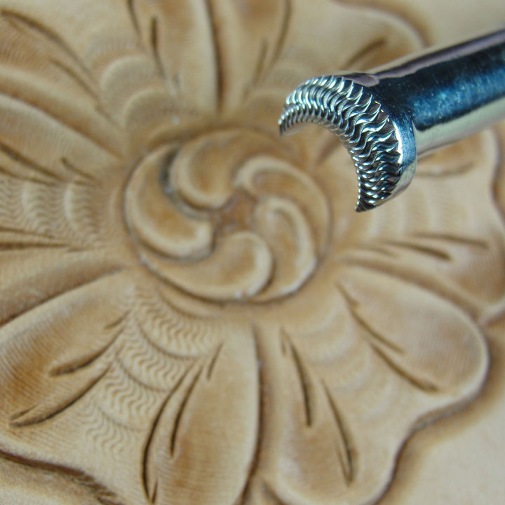 Wave Camouflage Leather Stamp - Barry King Tool | Pro Leather Carvers