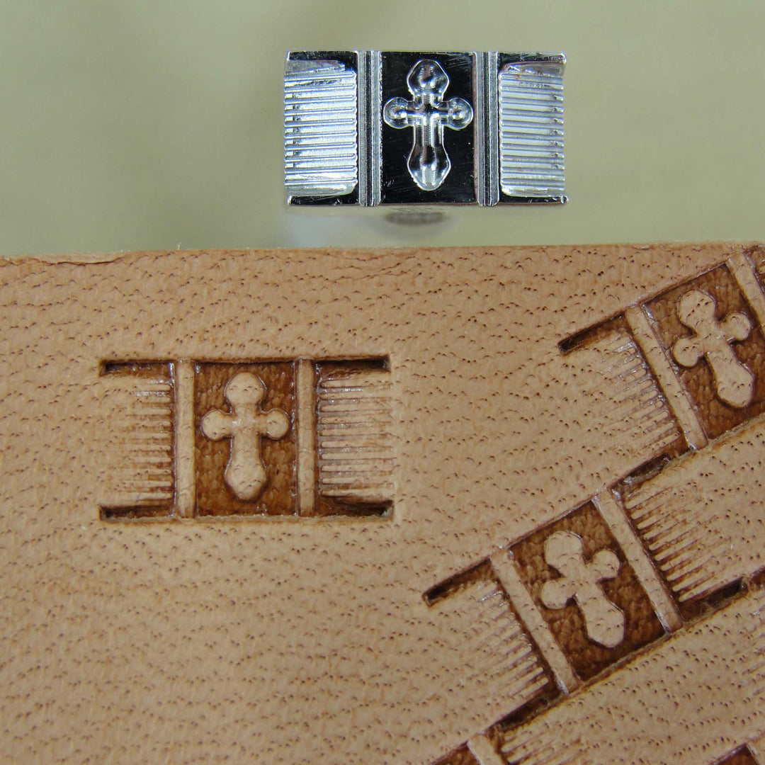 Small Cross Basket Weave Stamp - Stainless Steel | Pro Leather Carvers
