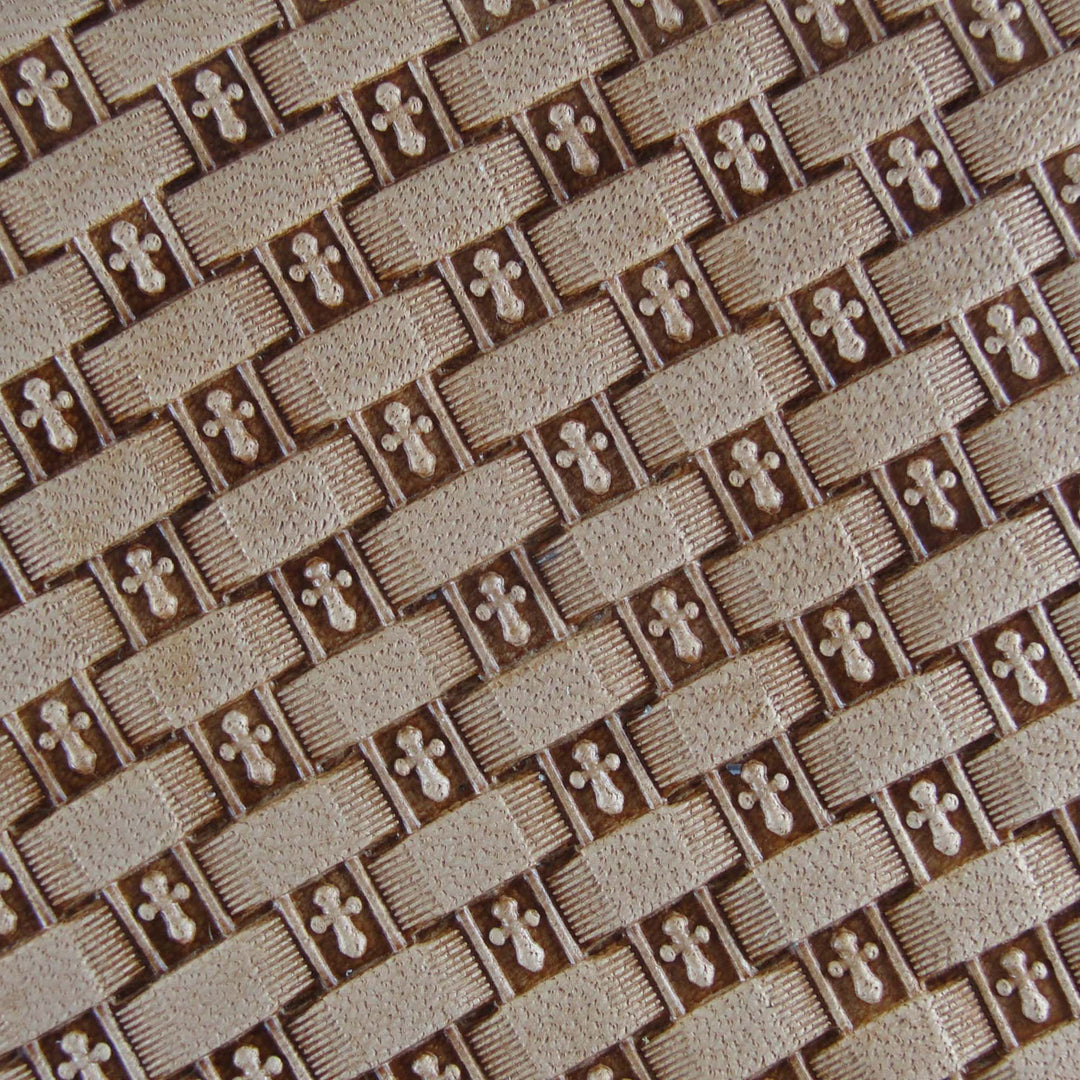 Small Cross Basket Weave Stamp - Stainless Steel | Pro Leather Carvers