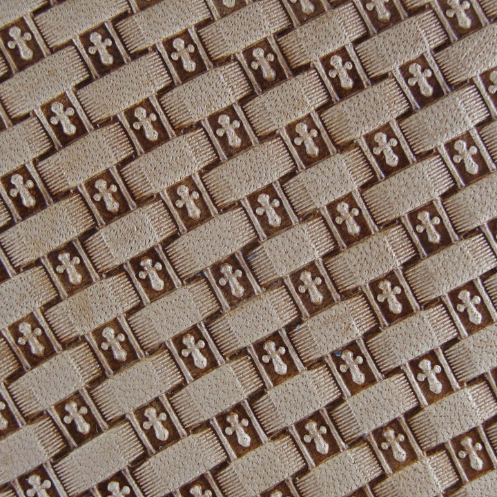 Small Cross Basket Weave Stamp - Stainless Steel | Pro Leather Carvers