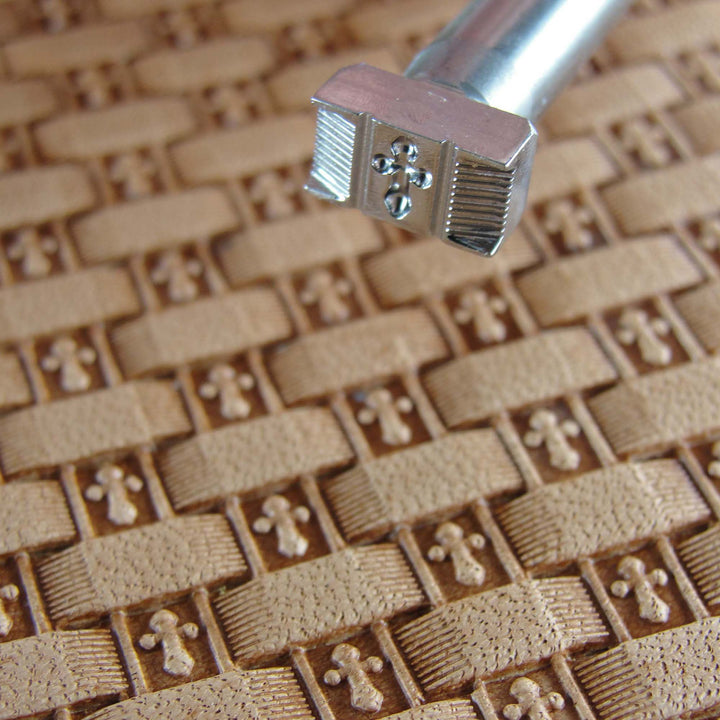 Small Cross Basket Weave Stamp - Stainless Steel | Pro Leather Carvers