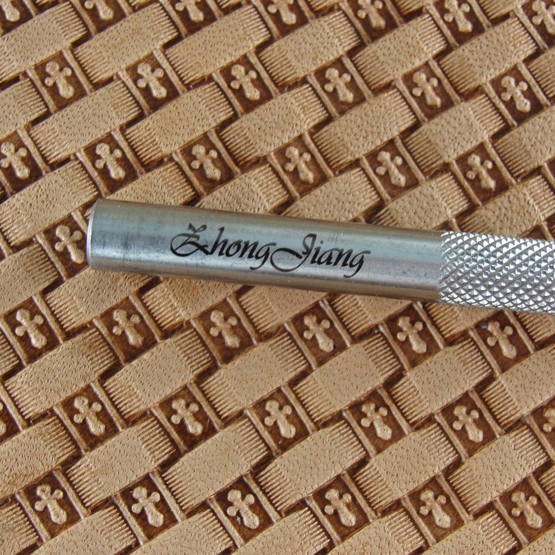 Small Cross Basket Weave Stamp - Stainless Steel | Pro Leather Carvers