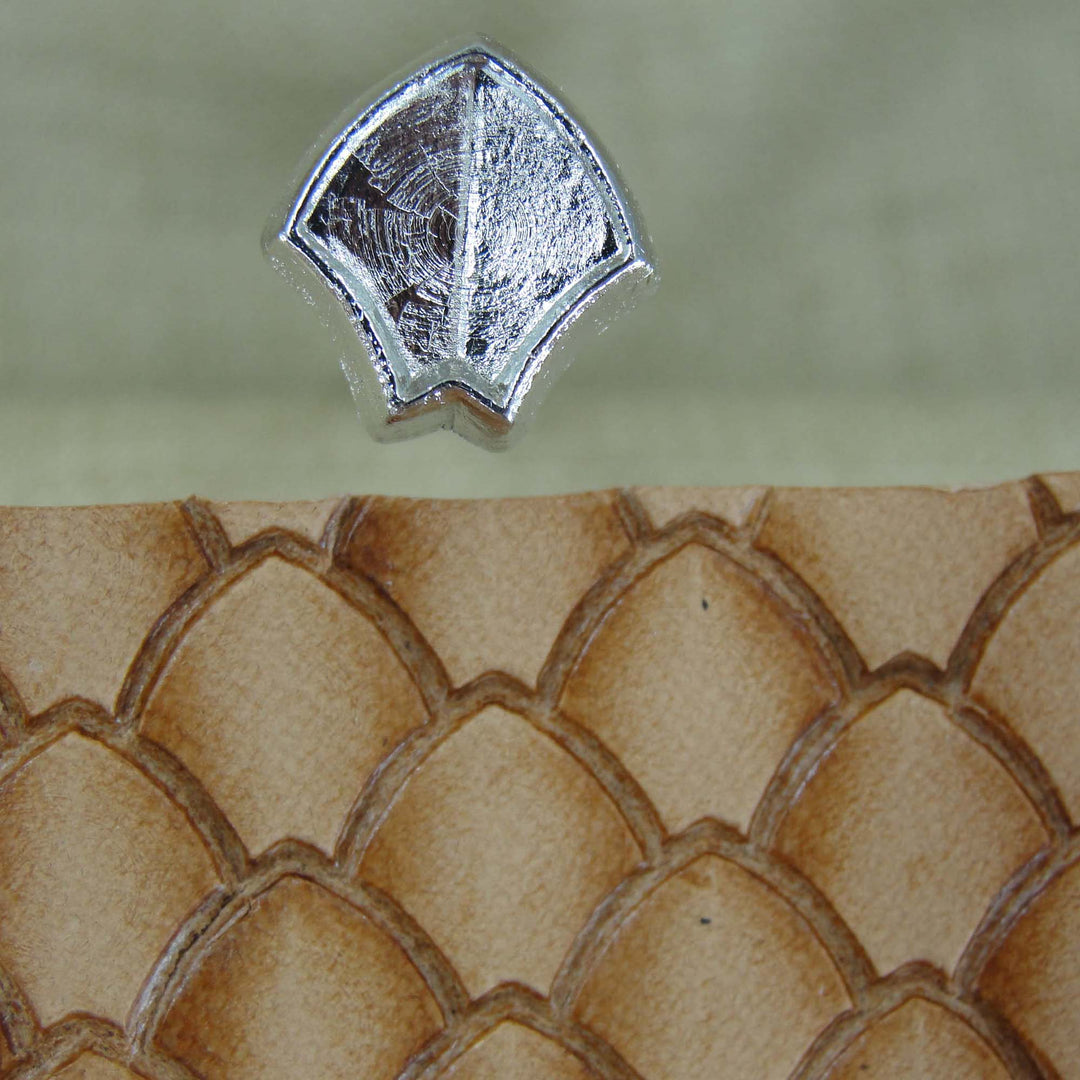 Shaded Dragon Scale Geo Leather Stamping Tool | Pro Leather Carvers