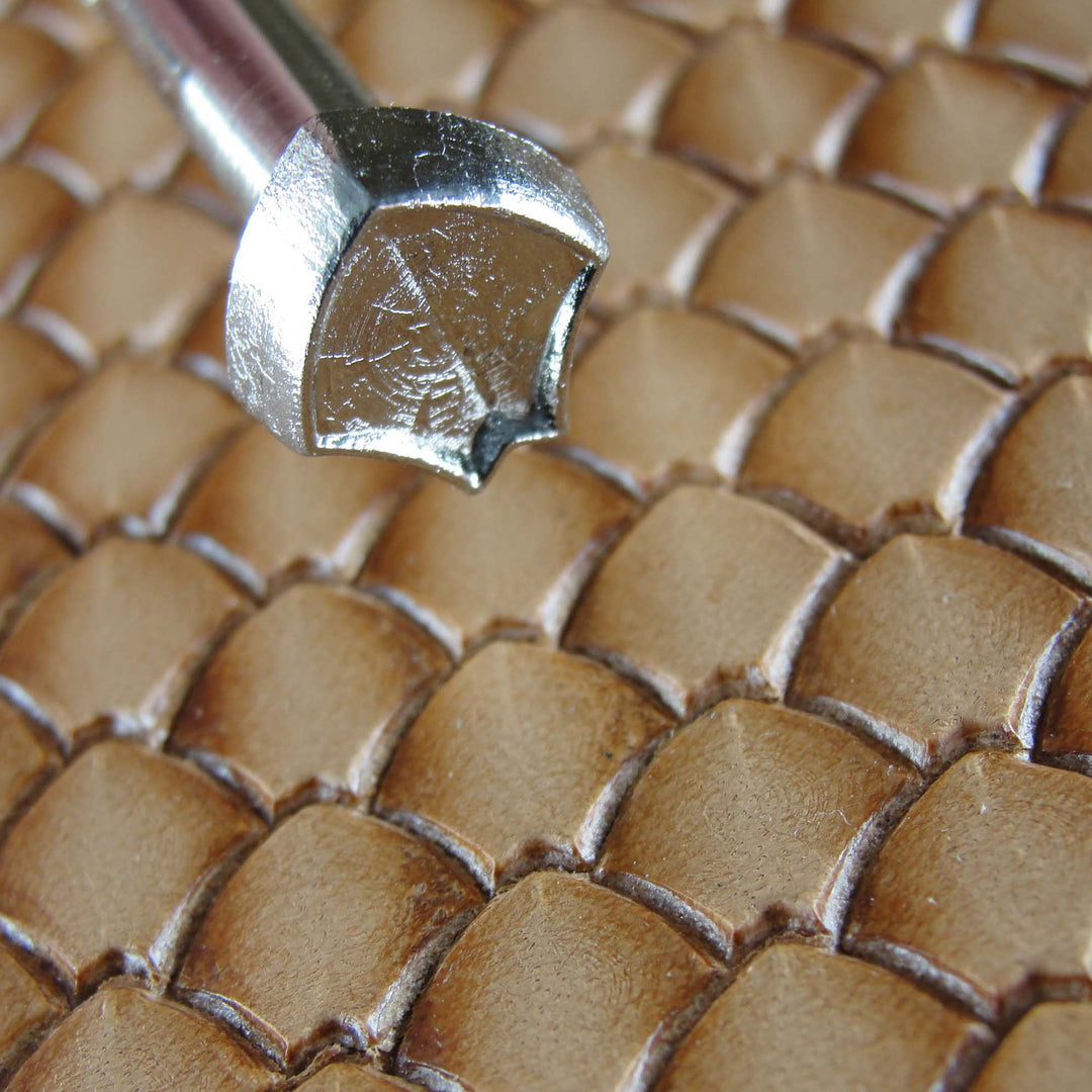 Shaded Dragon Scale Geo Leather Stamping Tool | Pro Leather Carvers