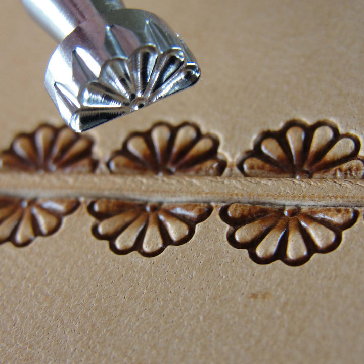 7-Petal Border Leather Stamp - Stainless Steel | Pro Leather Carvers