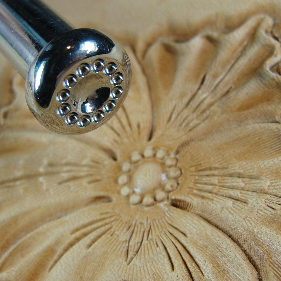 12-Seed Flower Center Leather Stamp, Barry King | Pro Leather Carvers