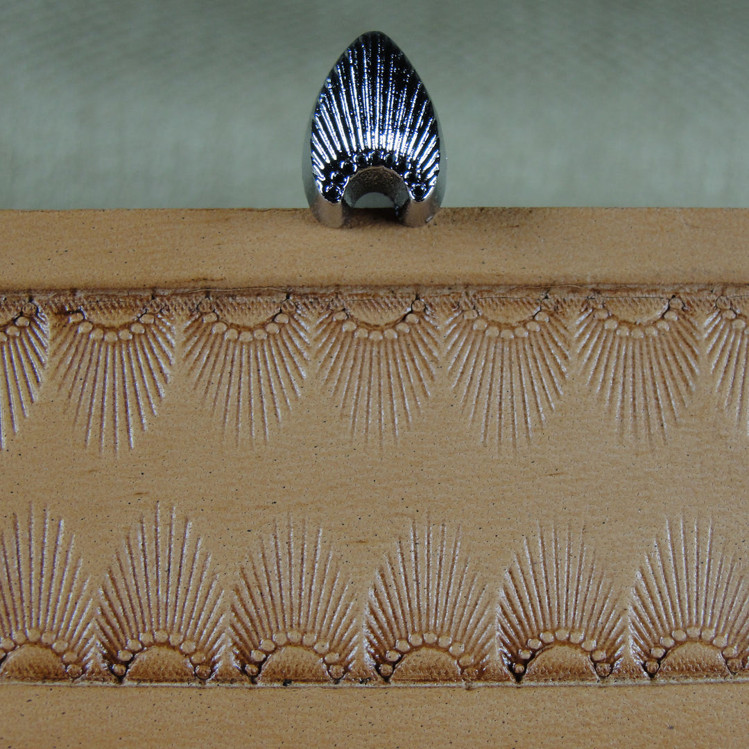 N301 9-Seed Sunburst Border Leather Stamp | Pro Leather Carvers