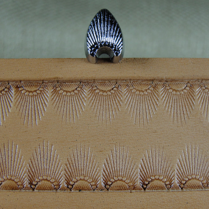 N301 9-Seed Sunburst Border Leather Stamp | Pro Leather Carvers