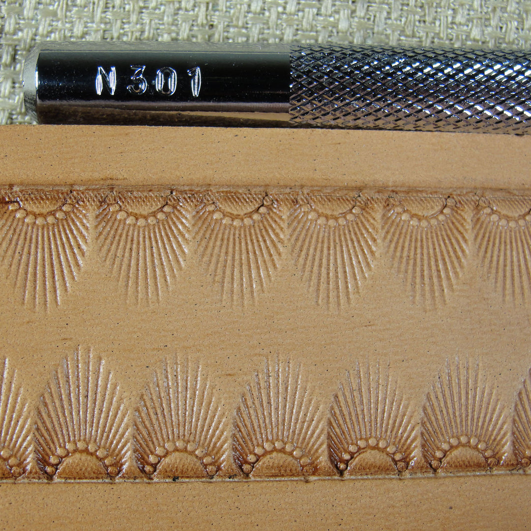 N301 9-Seed Sunburst Border Leather Stamp | Pro Leather Carvers